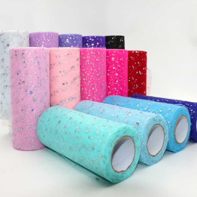 Glitter Tablecloth - Glitter Pailletten Tule Roll 10 Yards